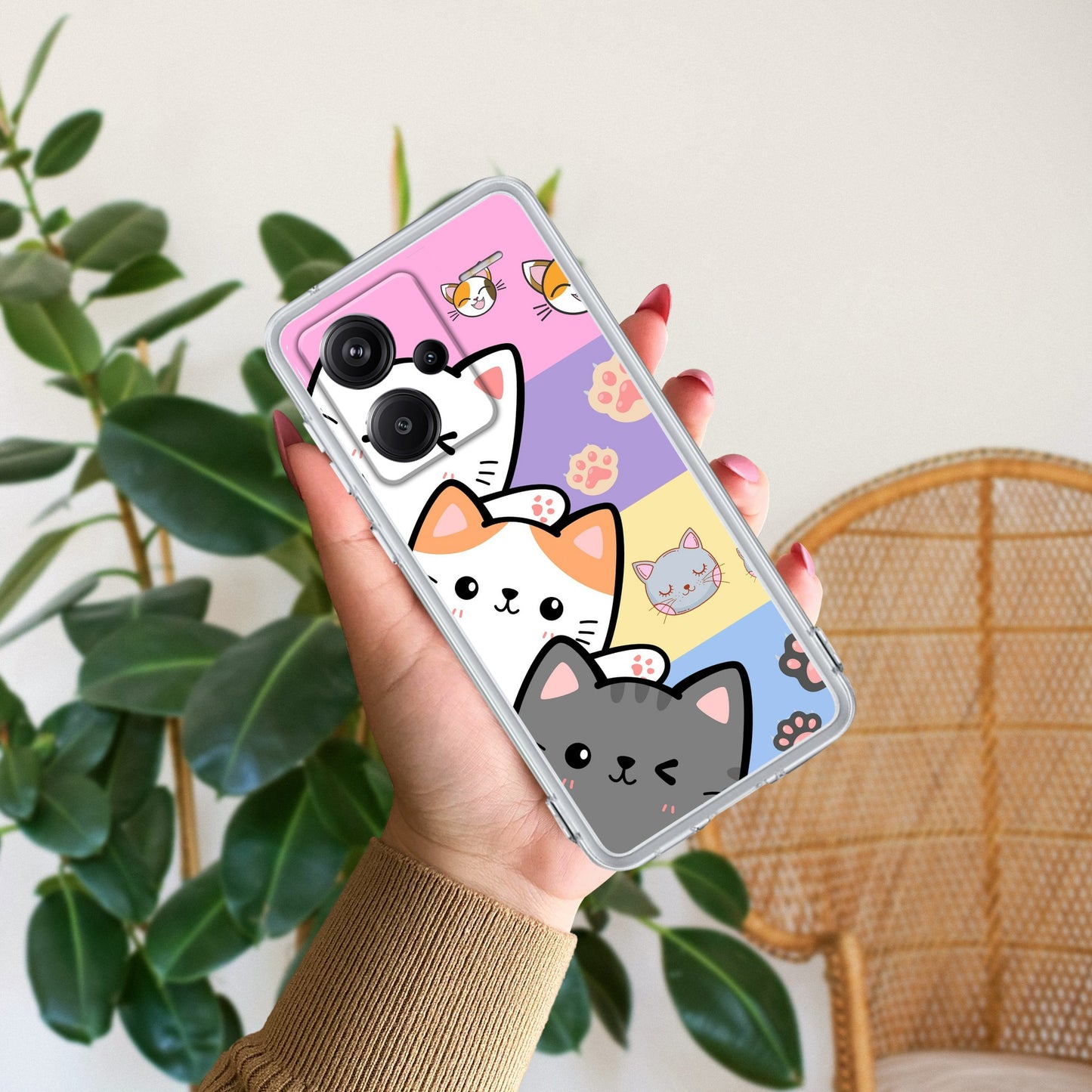 Cute Cat Transparent Silicon Case For Redmi/Xiaomi