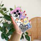 Cute Cat Transparent Silicon Case For Redmi Note 14 Pro Plus 5G