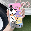 Cute Cat Transparent Silicon Case For Vivo T2x 5G