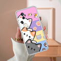 Cute Cat Transparent Silicon Case For Vivo T4 Ultra 5G