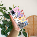 Cute Cat Transparent Silicon Case For Vivo V21 5G