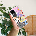 Cute Cat Transparent Silicon Case For Vivo V30 Pro 5G