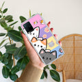 Cute Cat Transparent Silicon Case For Vivo T1x