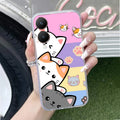 Cute Cat Transparent Silicon Case For Vivo Y28 5G