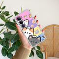 Cute Cat Transparent Silicon Case For Vivo Y300 5G