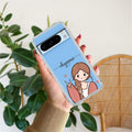 Cute Charm Customize Transparent Silicon Case For Google Pixel 8 Pro 5G