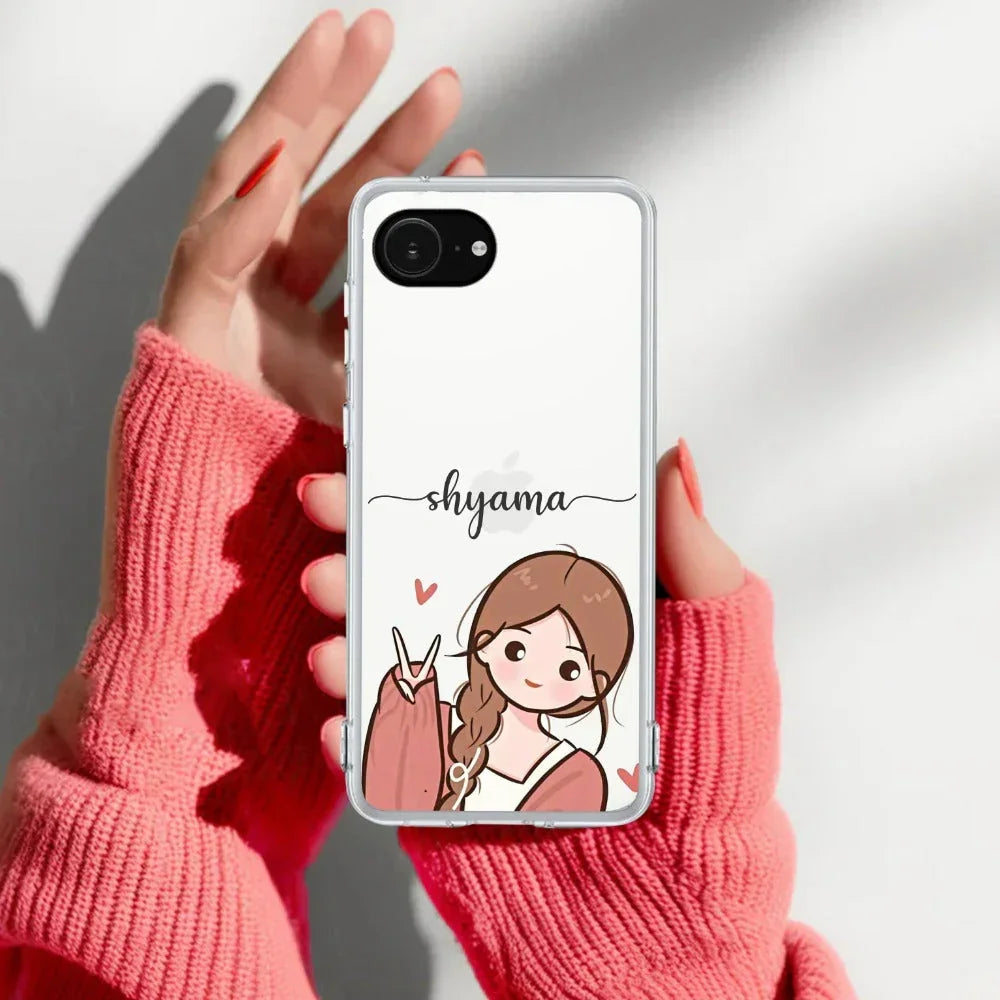 Cute Charm Customize Transparent Silicon Case For Google Pixel 8a 5G