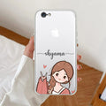 Cute Charm Customize Transparent Silicon Case For iPhone 7 / iPhone 8 / iPhone Se 2020