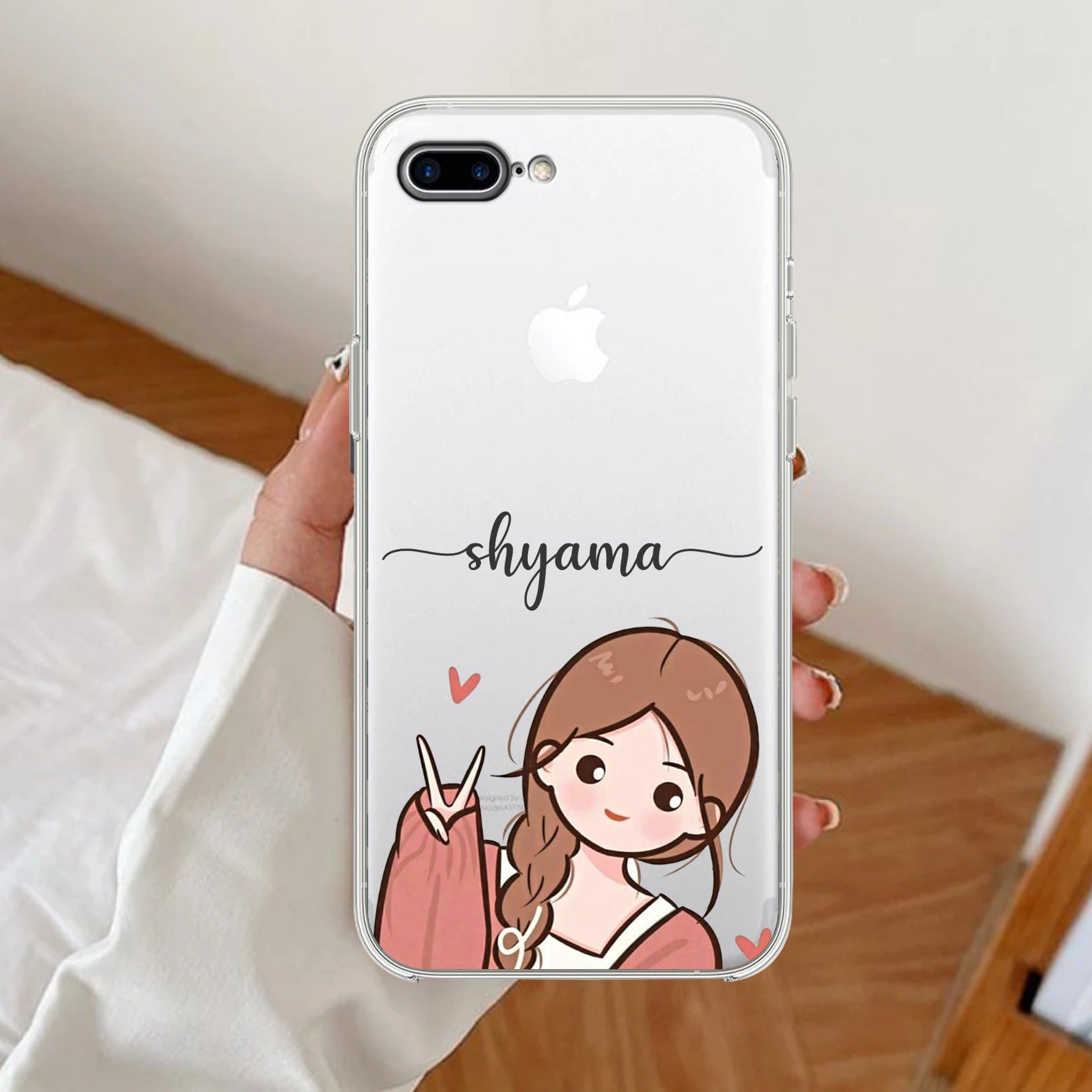 Cute Charm Customize Transparent Silicon Case For iPhone