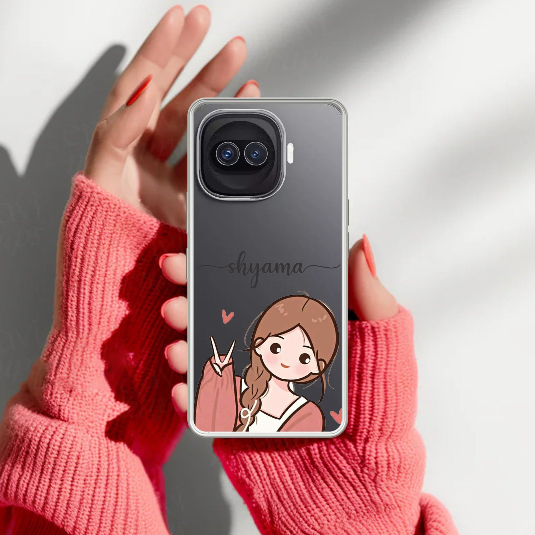 Cute Charm Customize Transparent Silicon Case For iQOO