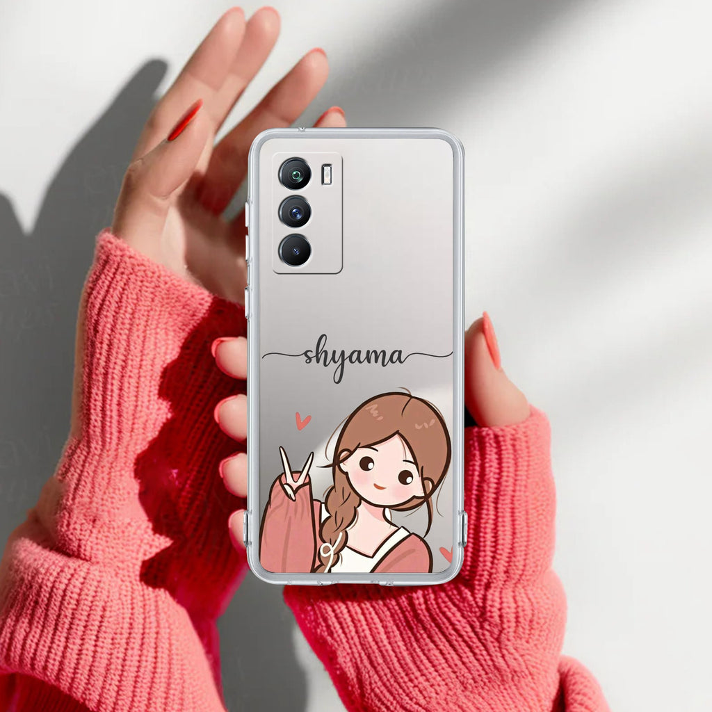 Cute Charm Customize Transparent Silicon Case For iQOO 9 SE 5G