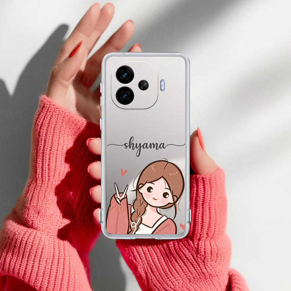 Cute Charm Customize Transparent Silicon Case For iQOO Neo 10R 5G
