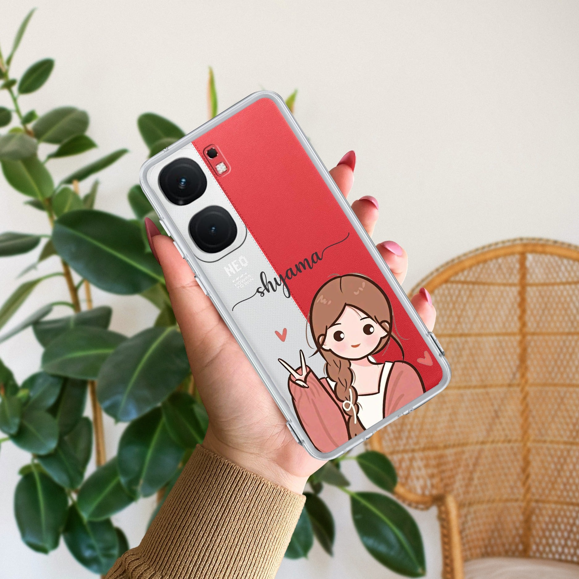 Cute Charm Customize Transparent Silicon Case For iQOO Neo 9 Pro 5G
