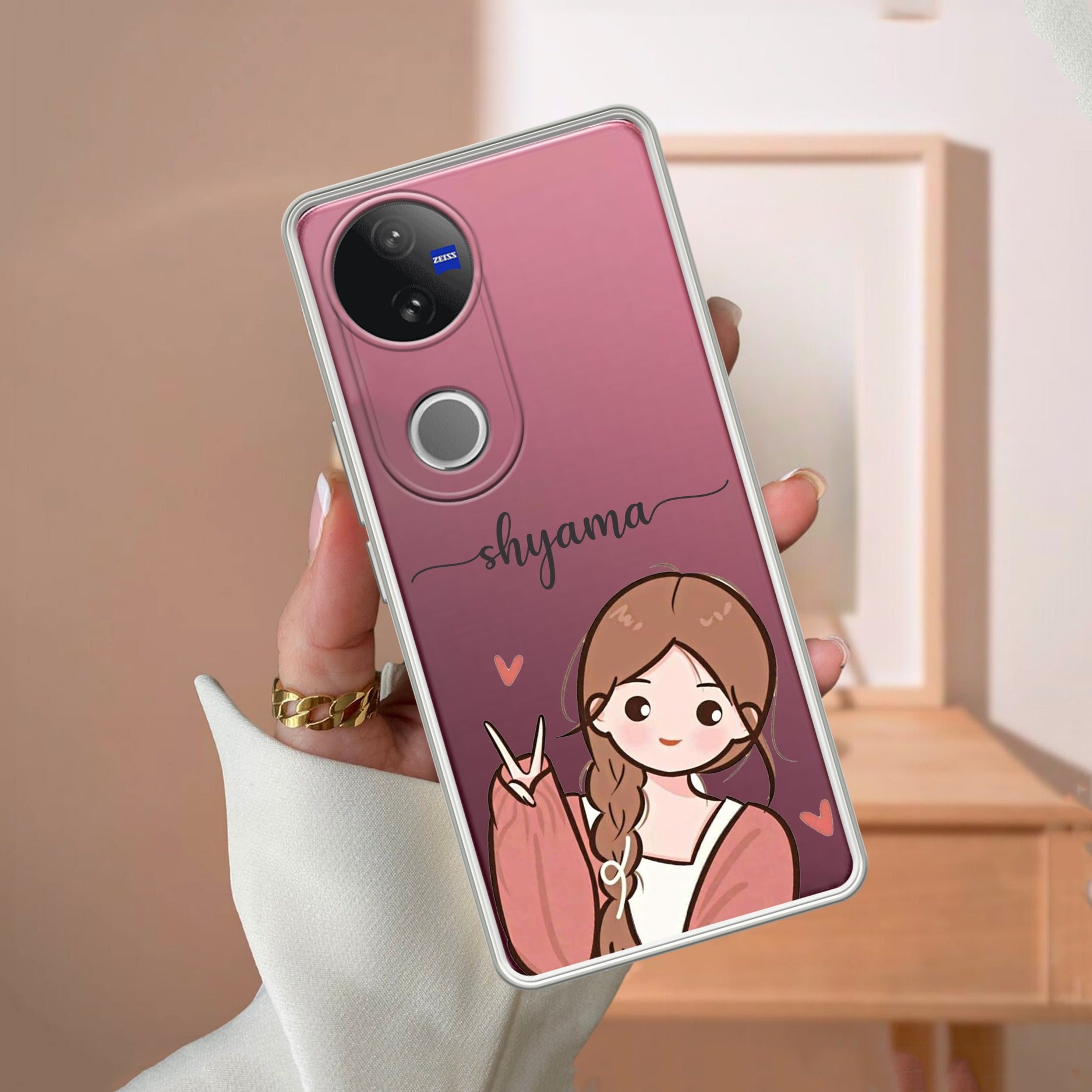 Cute Charm Customize Transparent Silicon Case For iQOO - ShopOnCliQ