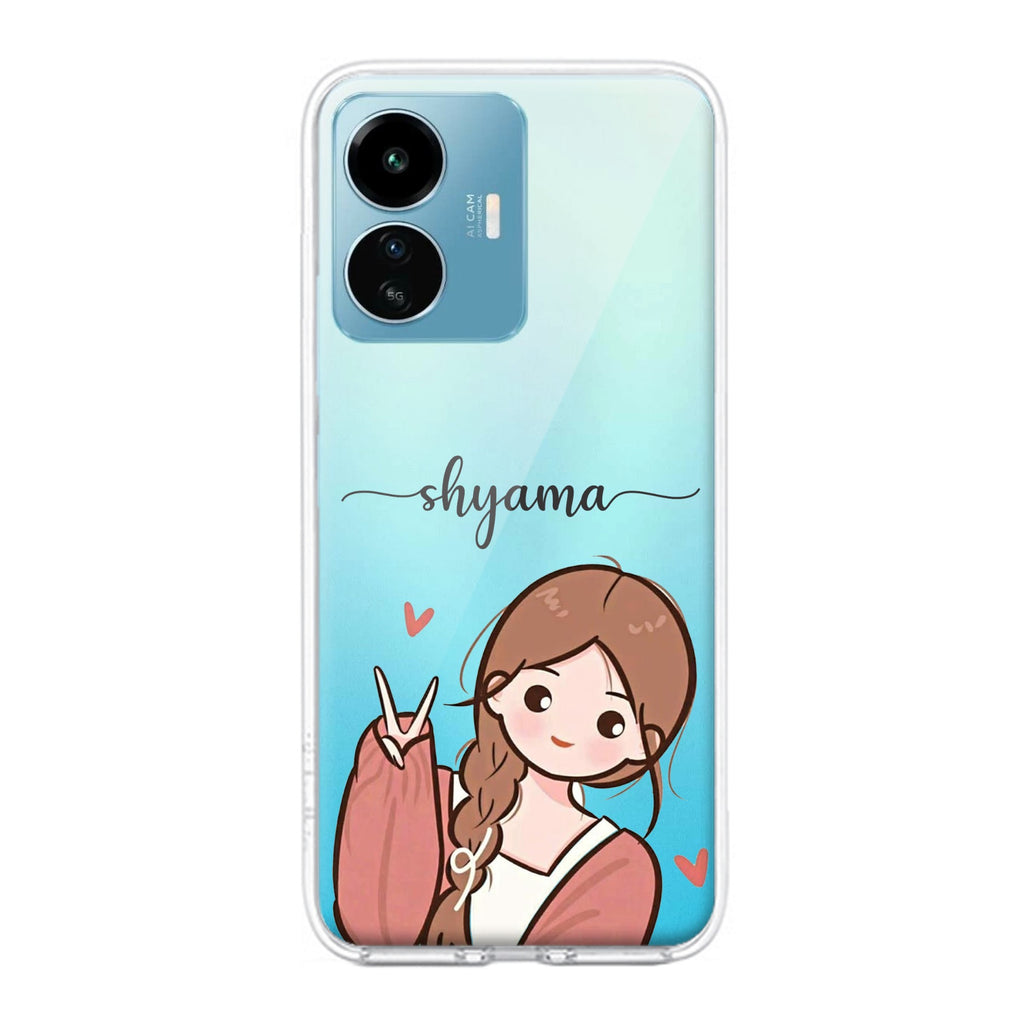 Cute Charm Customize Transparent Silicon Case For iQOO Z6 Lite 5G