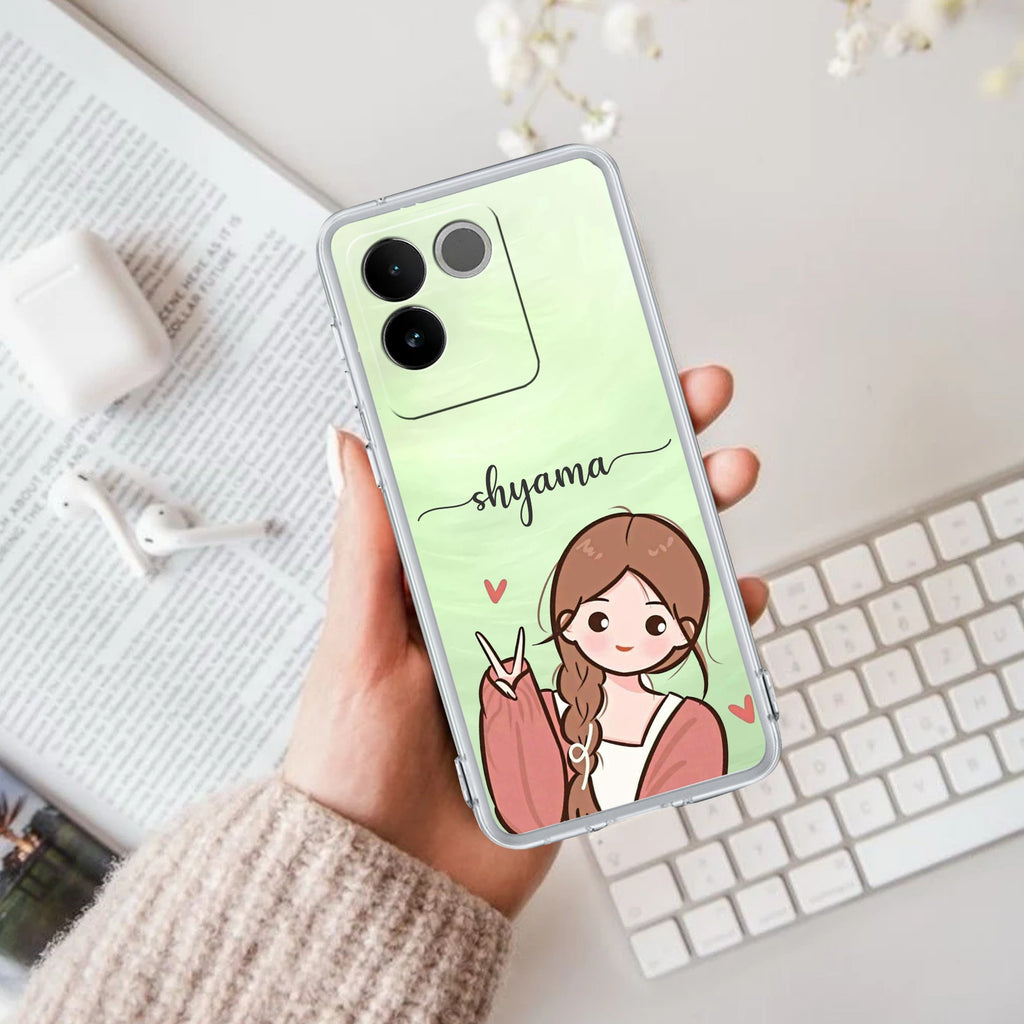 Cute Charm Customize Transparent Silicon Case For Vivo X90 Pro Plus 5G