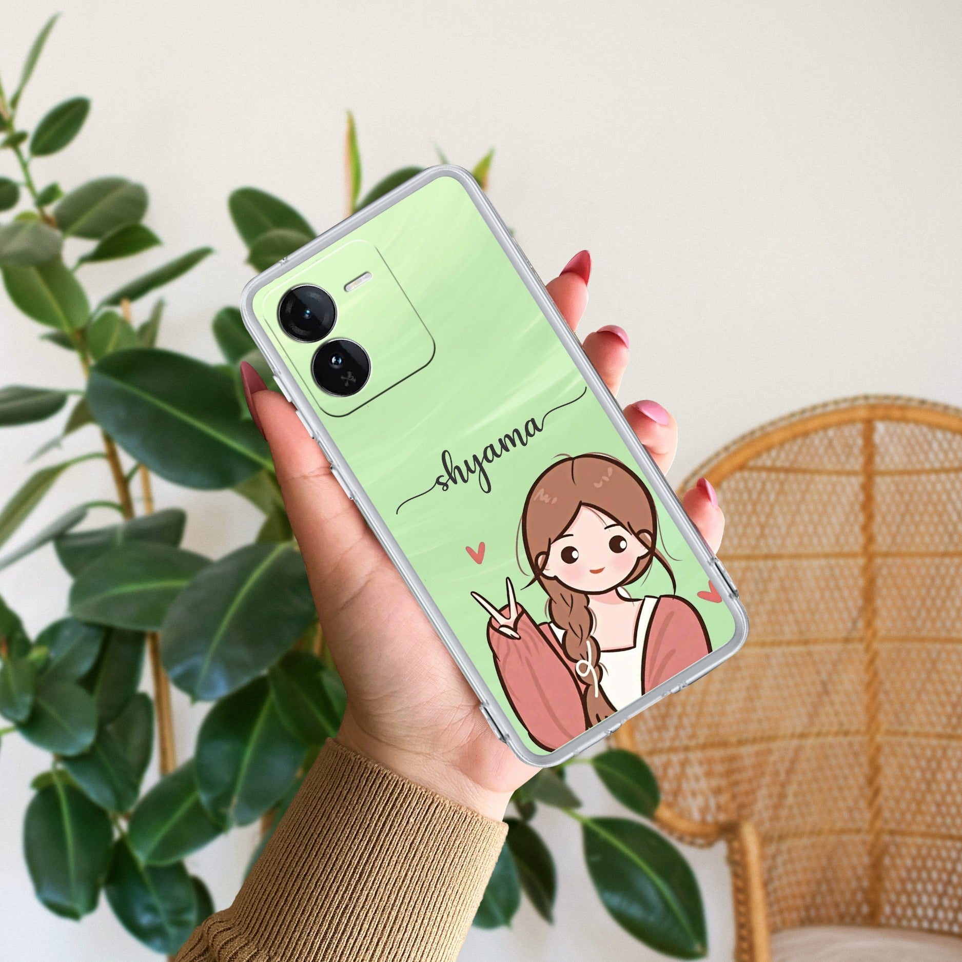 Cute Charm Customize Transparent Silicon Case For iQOO Z9 5G