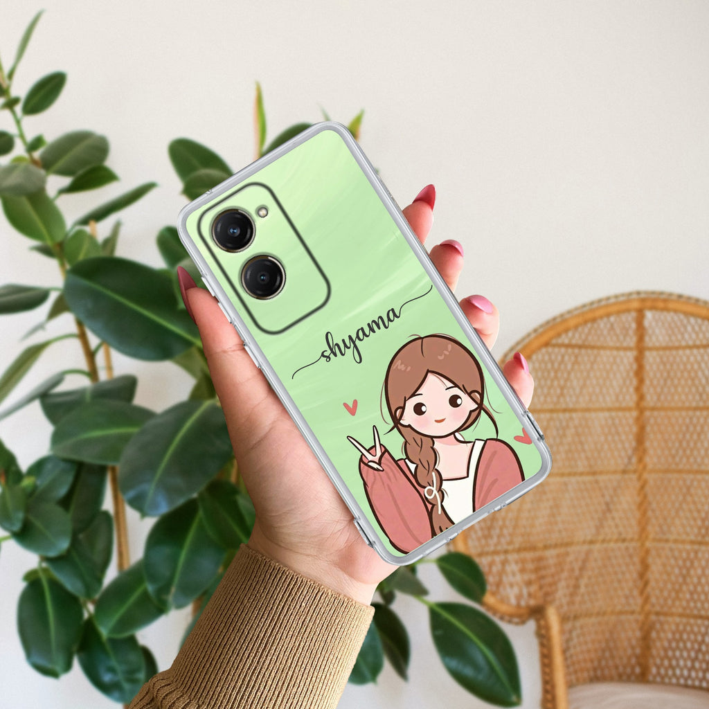 Cute Charm Customize Transparent Silicon Case For Vivo
