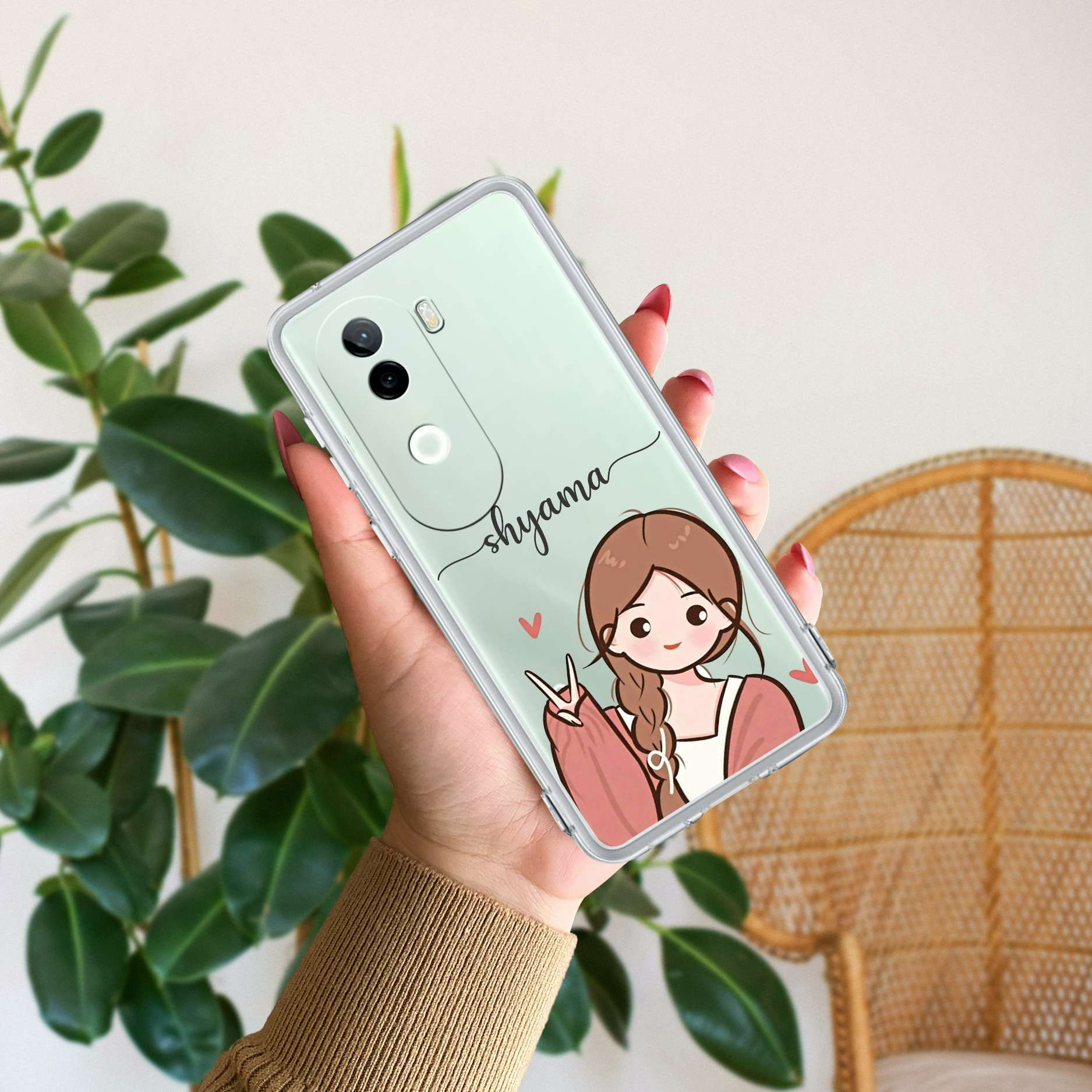 Cute Charm Customize Transparent Silicon Case For Vivo