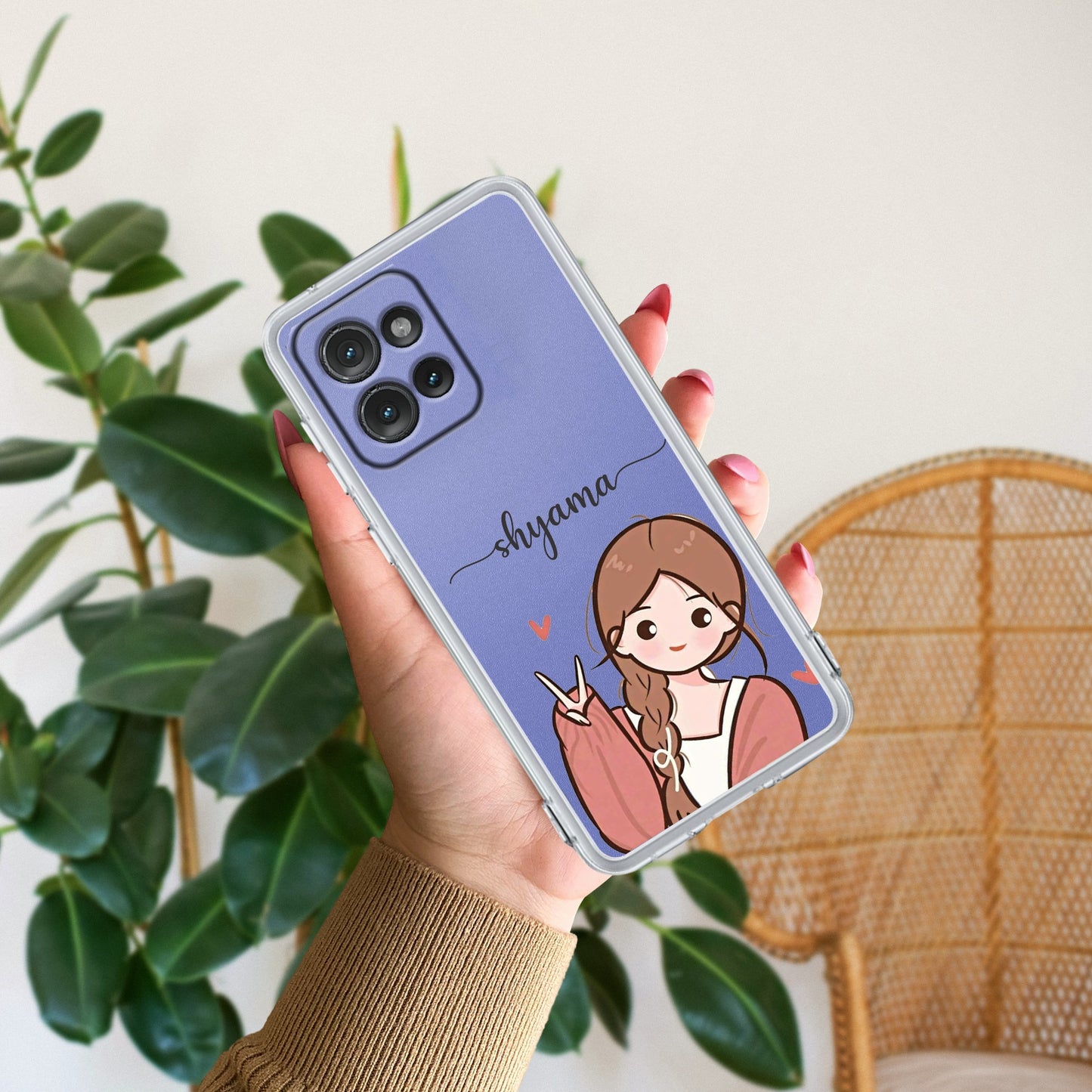Cute Charm Customize Transparent Silicon Case For Motorola