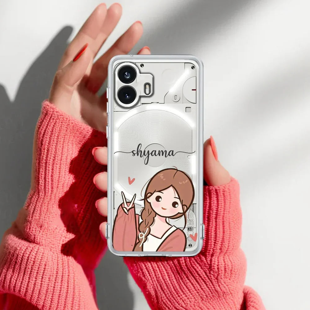 Cute Charm Customize Transparent Silicon Case For Nothing - ShopOnCliQ