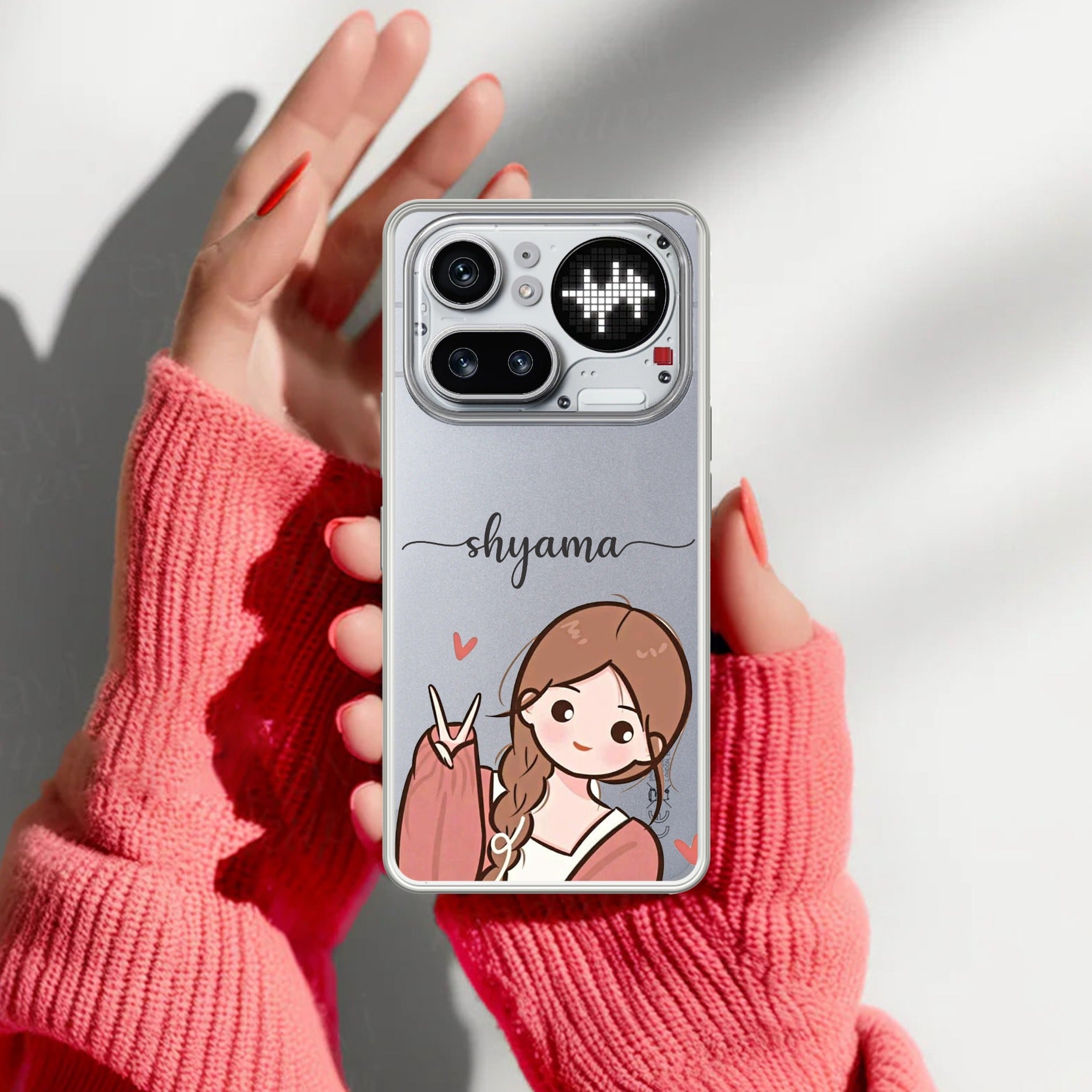 Cute Charm Customize Transparent Silicon Case For Nothing