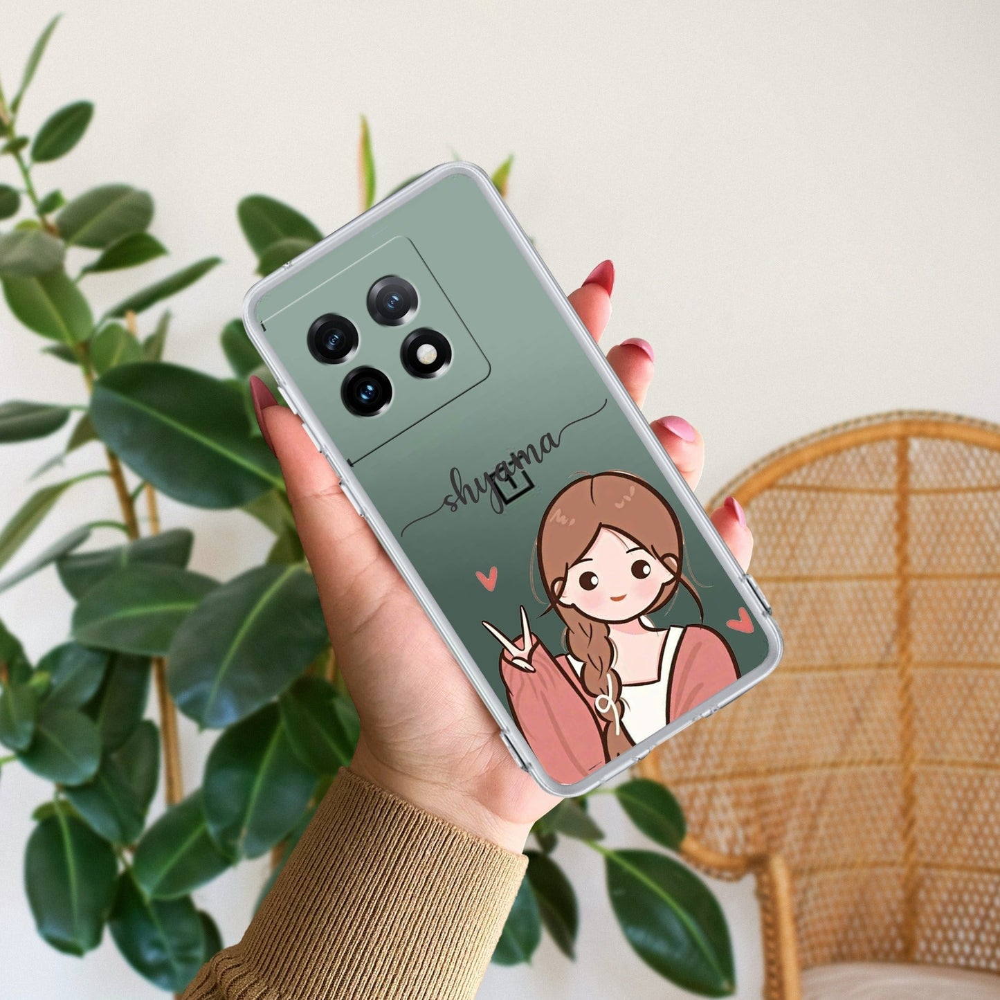 Cute Charm Customize Transparent Silicon Case For OnePlus