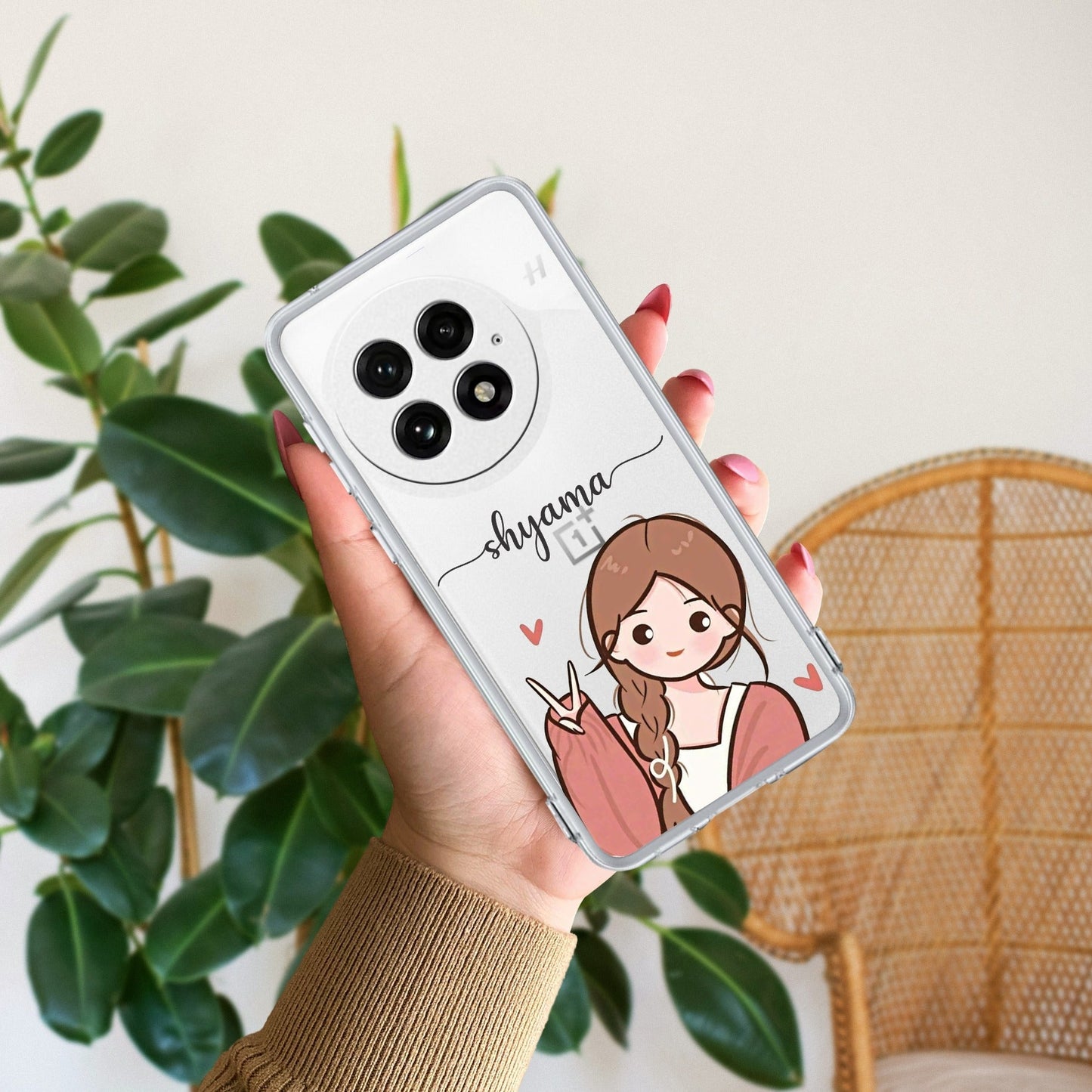 Cute Charm Customize Transparent Silicon Case For OnePlus