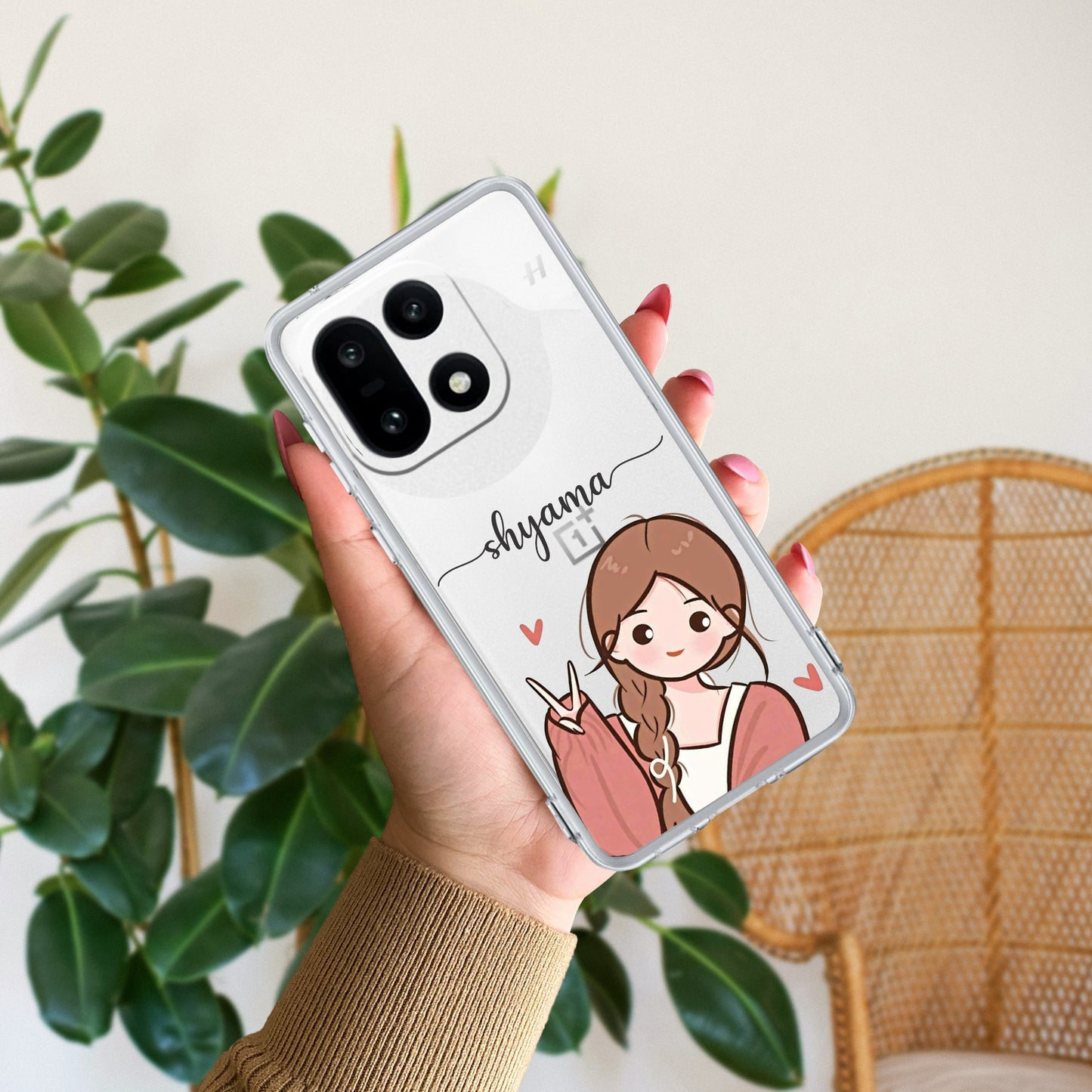 Cute Charm Customize Transparent Silicon Case For OnePlus