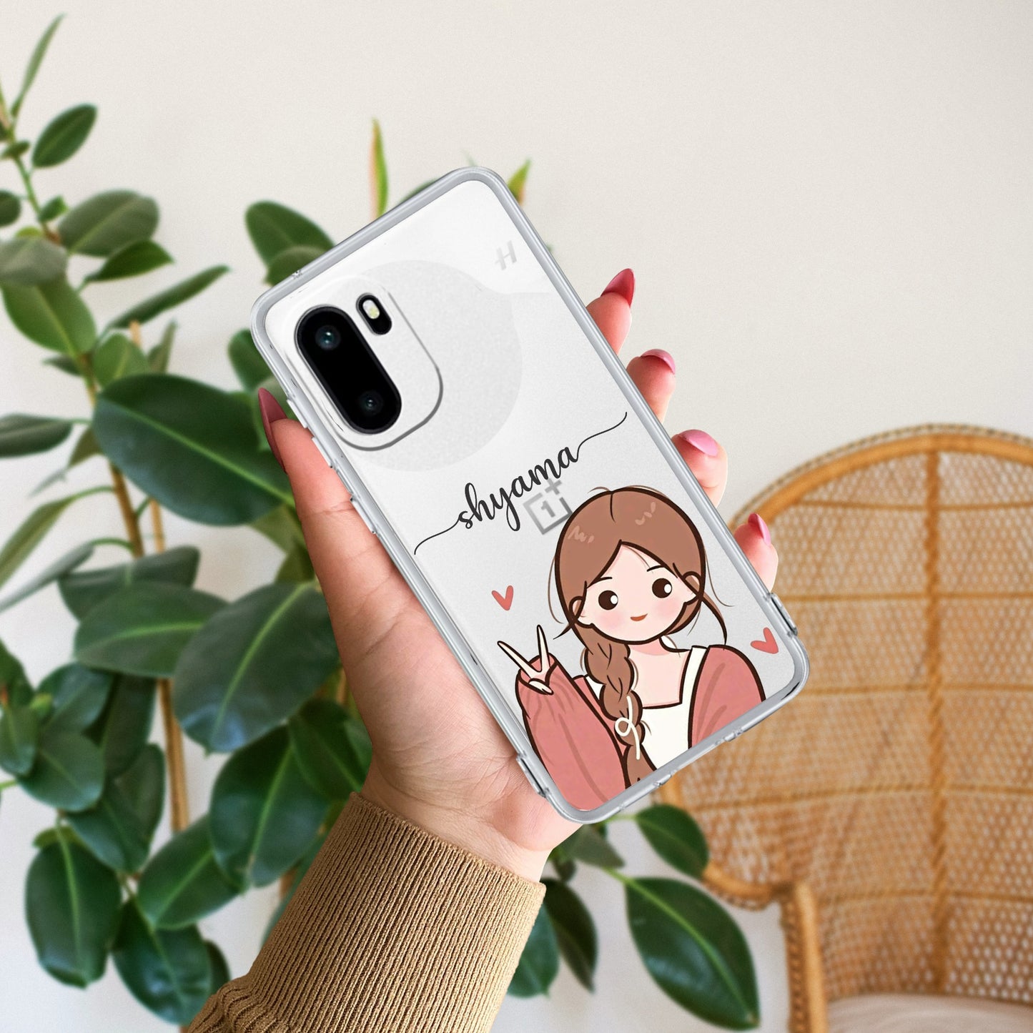 Cute Charm Customize Transparent Silicon Case For OnePlus