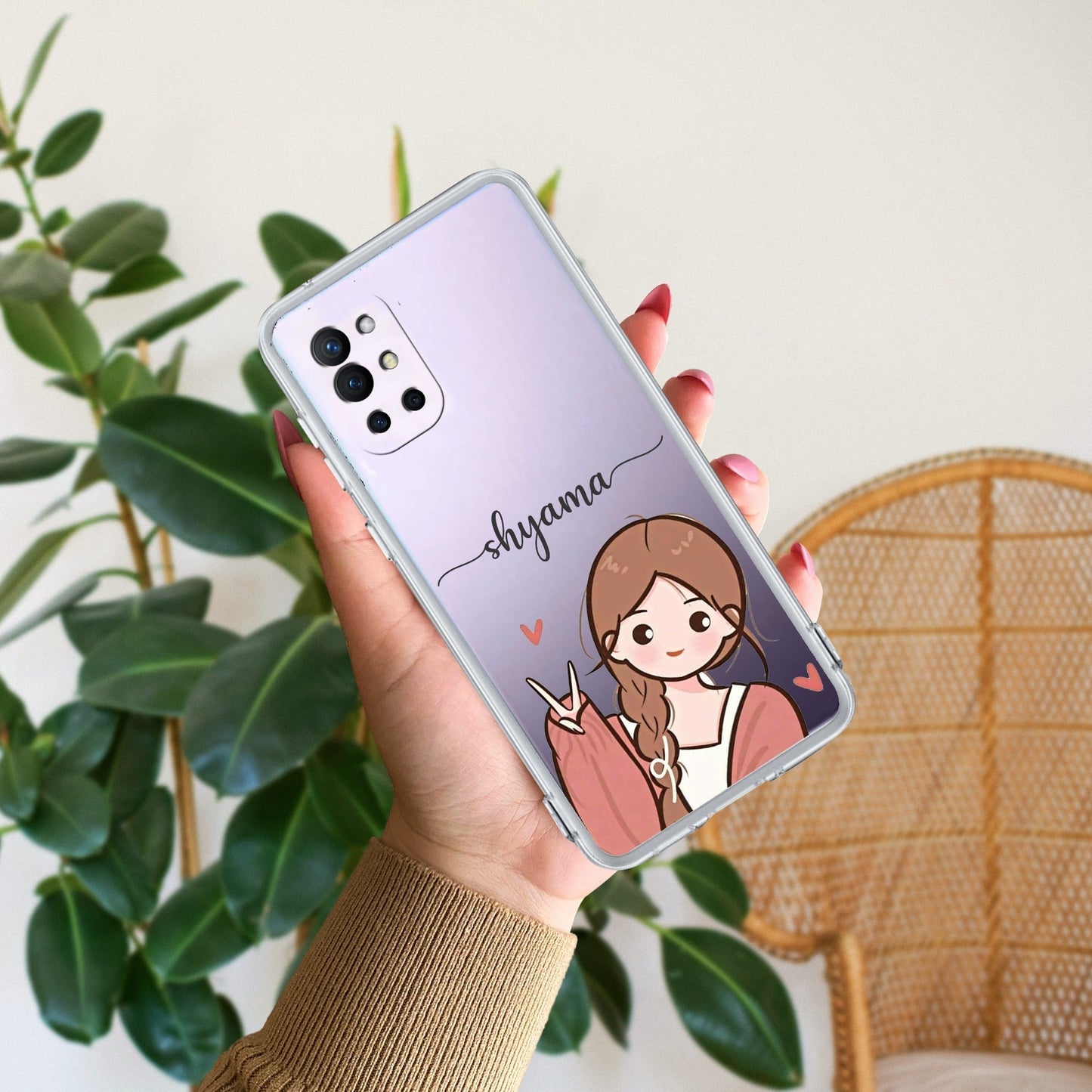 Cute Charm Customize Transparent Silicon Case For OnePlus