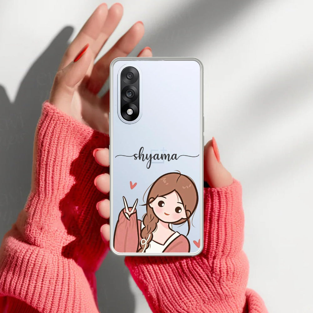 Cute Charm Customize Transparent Silicon Case For OnePlus