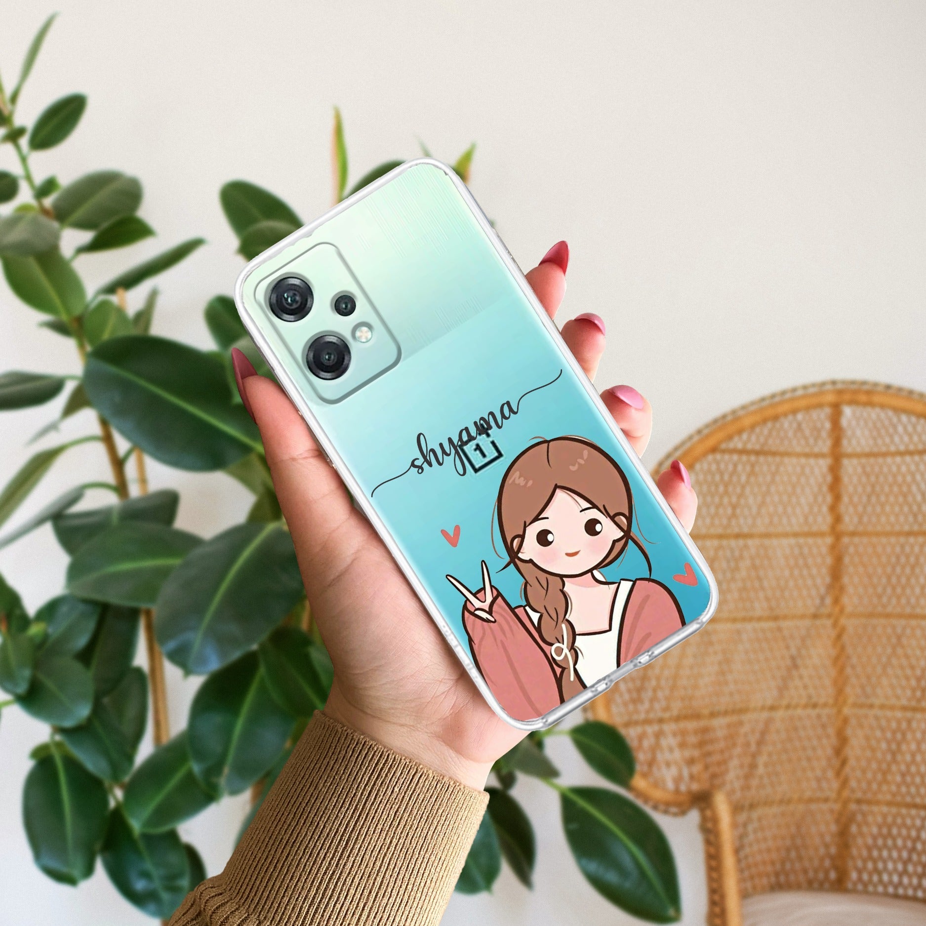 Cute Charm Customize Transparent Silicon Case For OnePlus