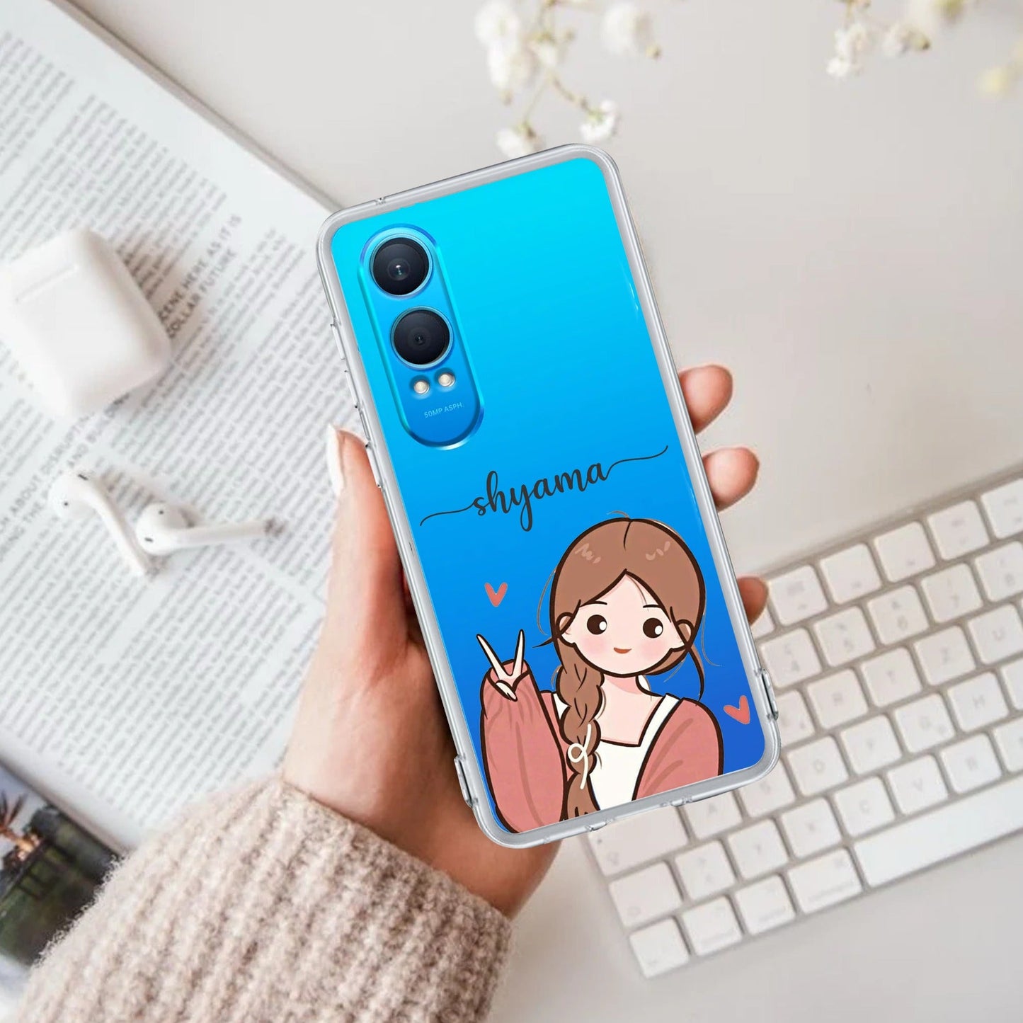 Cute Charm Customize Transparent Silicon Case For OnePlus