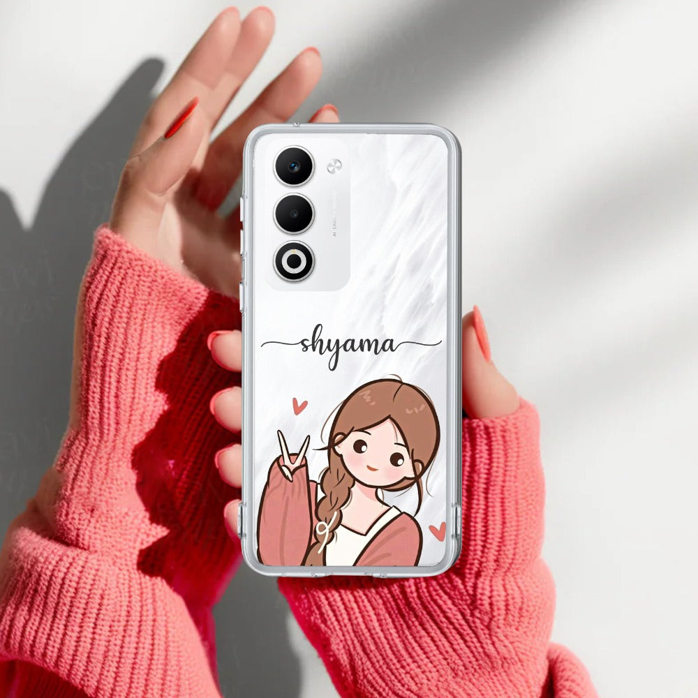 Cute Charm Customize Transparent Silicon Case For Oppo