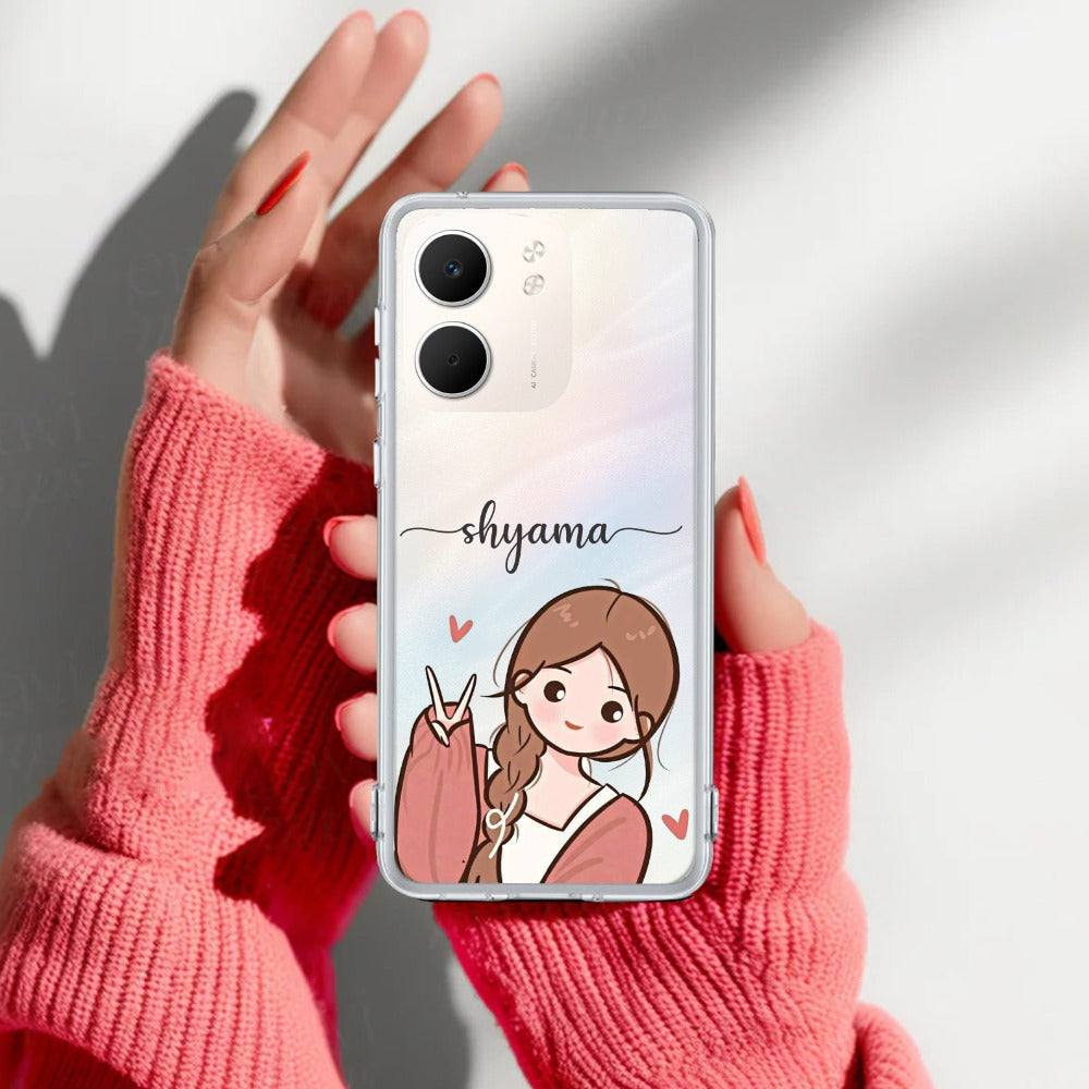 Cute Charm Customize Transparent Silicon Case For Oppo