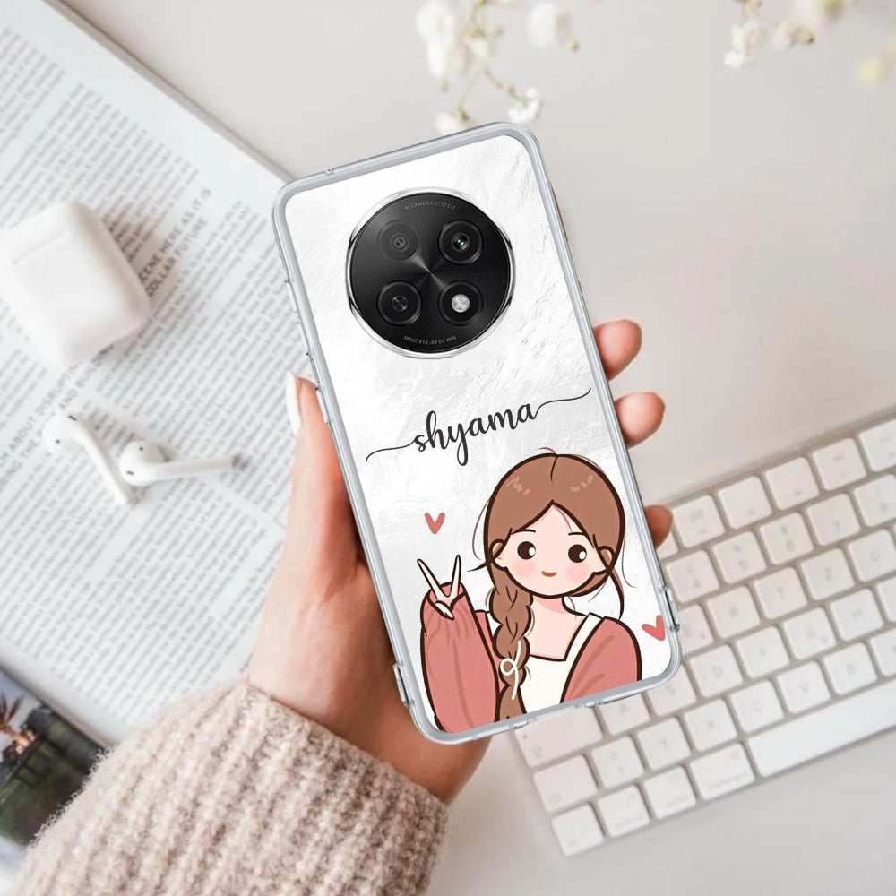 Cute Charm Customize Transparent Silicon Case For Oppo