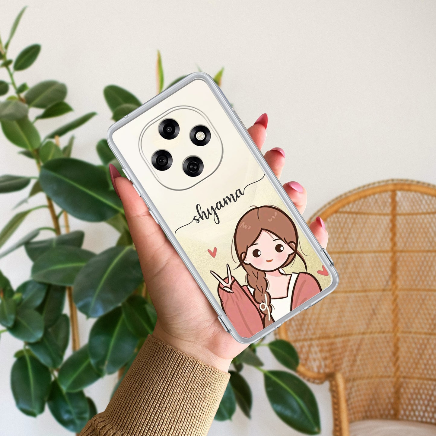 Cute Charm Customize Transparent Silicon Case For Oppo