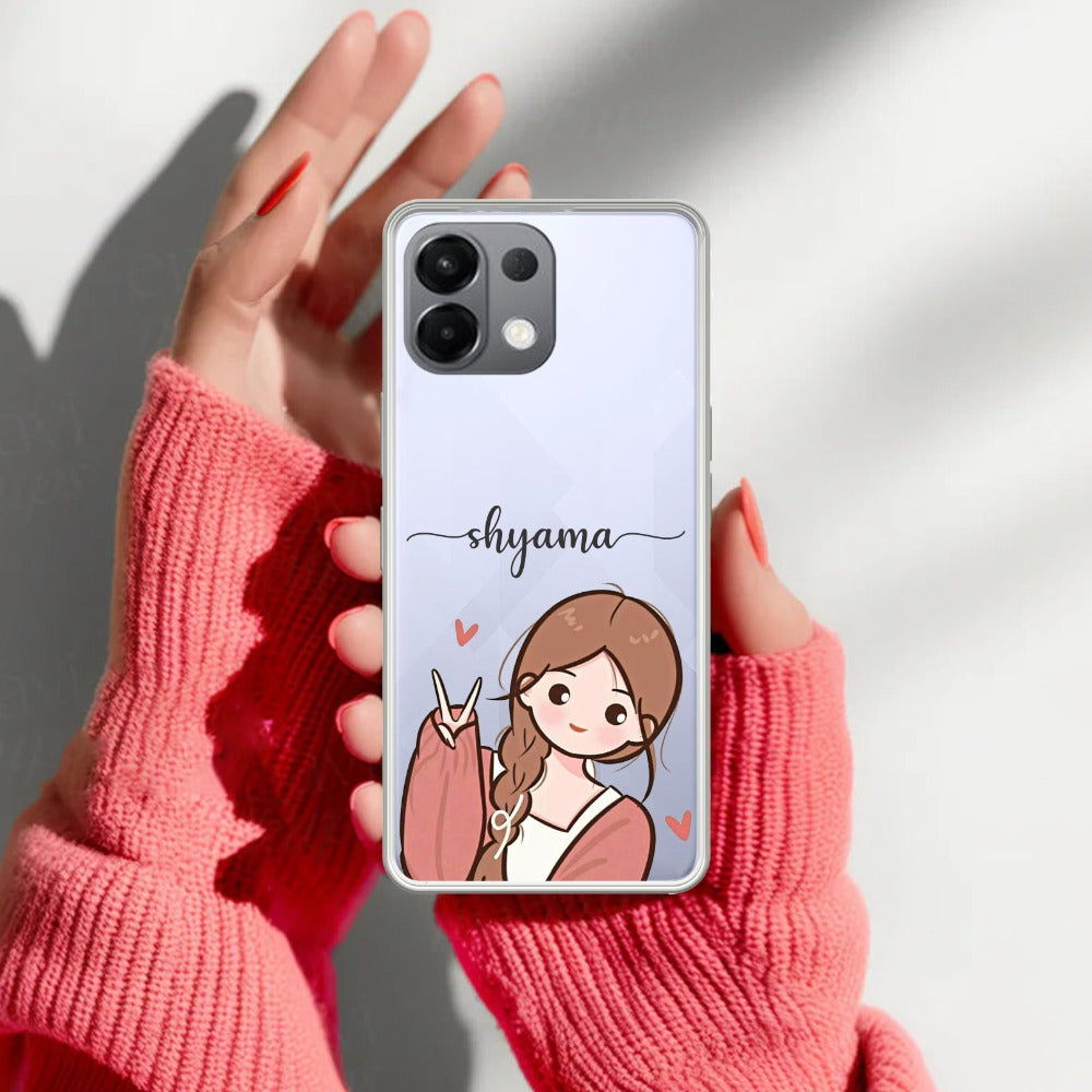 Cute Charm Customize Transparent Silicon Case For Oppo