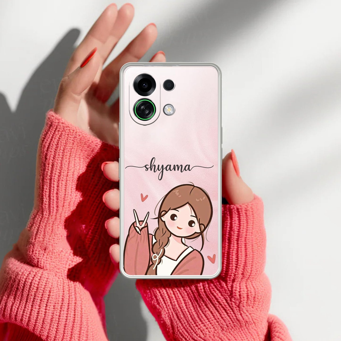 Cute Charm Customize Transparent Silicon Case For Oppo
