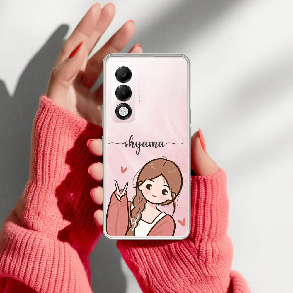 Cute Charm Customize Transparent Silicon Case For Oppo