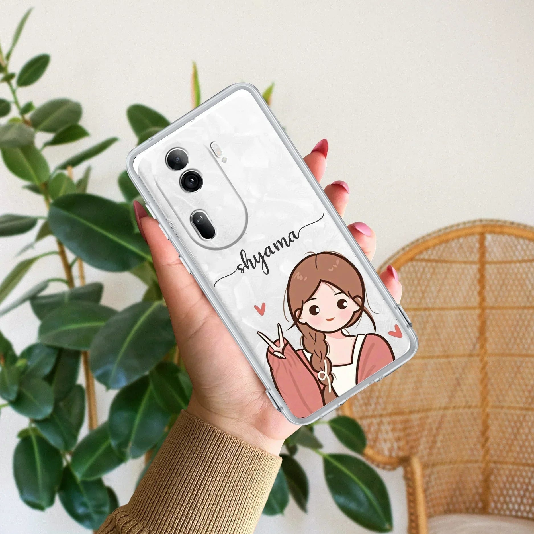 Cute Charm Customize Anti Yellow Case For Oppo Reno 11 Pro 5G