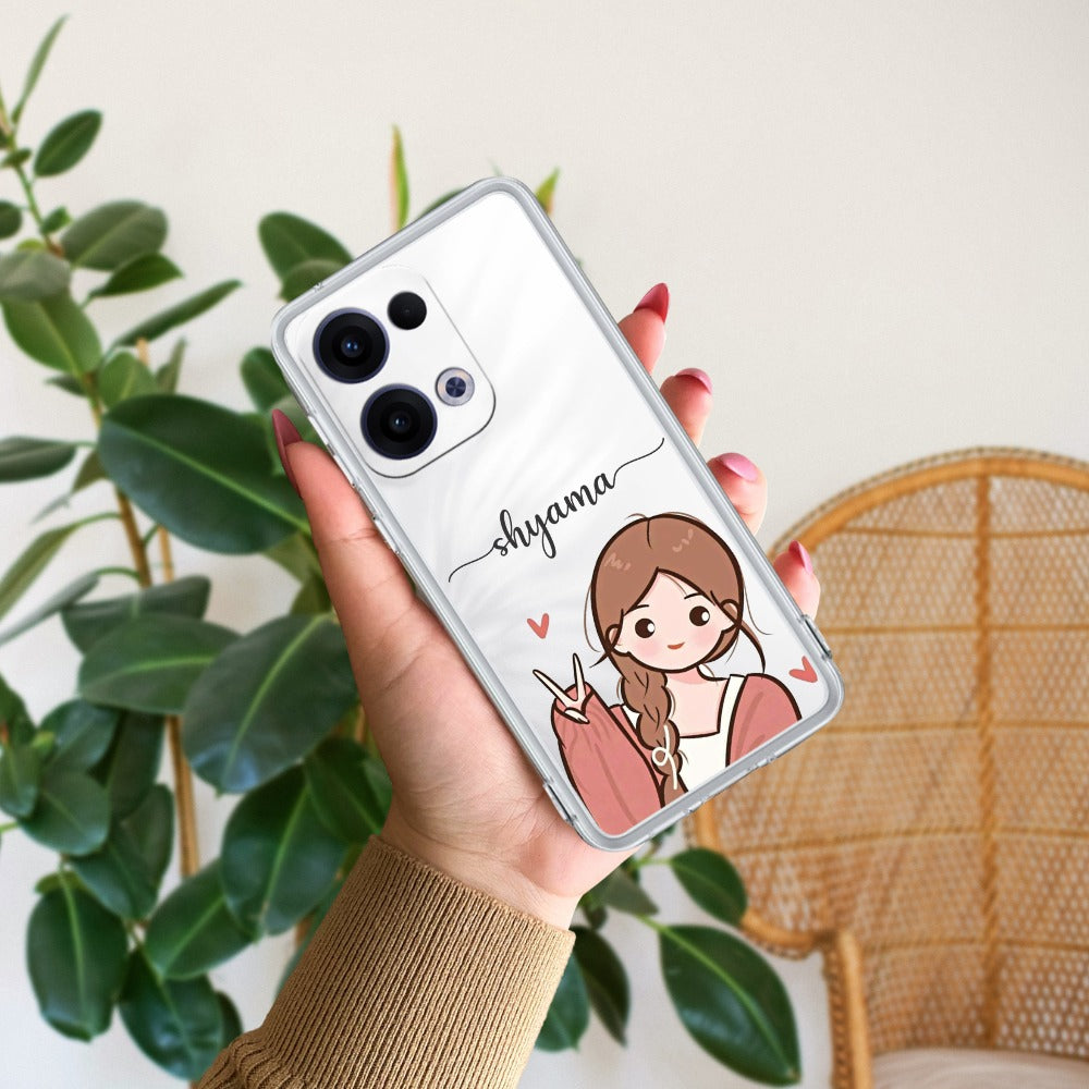 Cute Charm Customize Transparent Silicon Case For Oppo