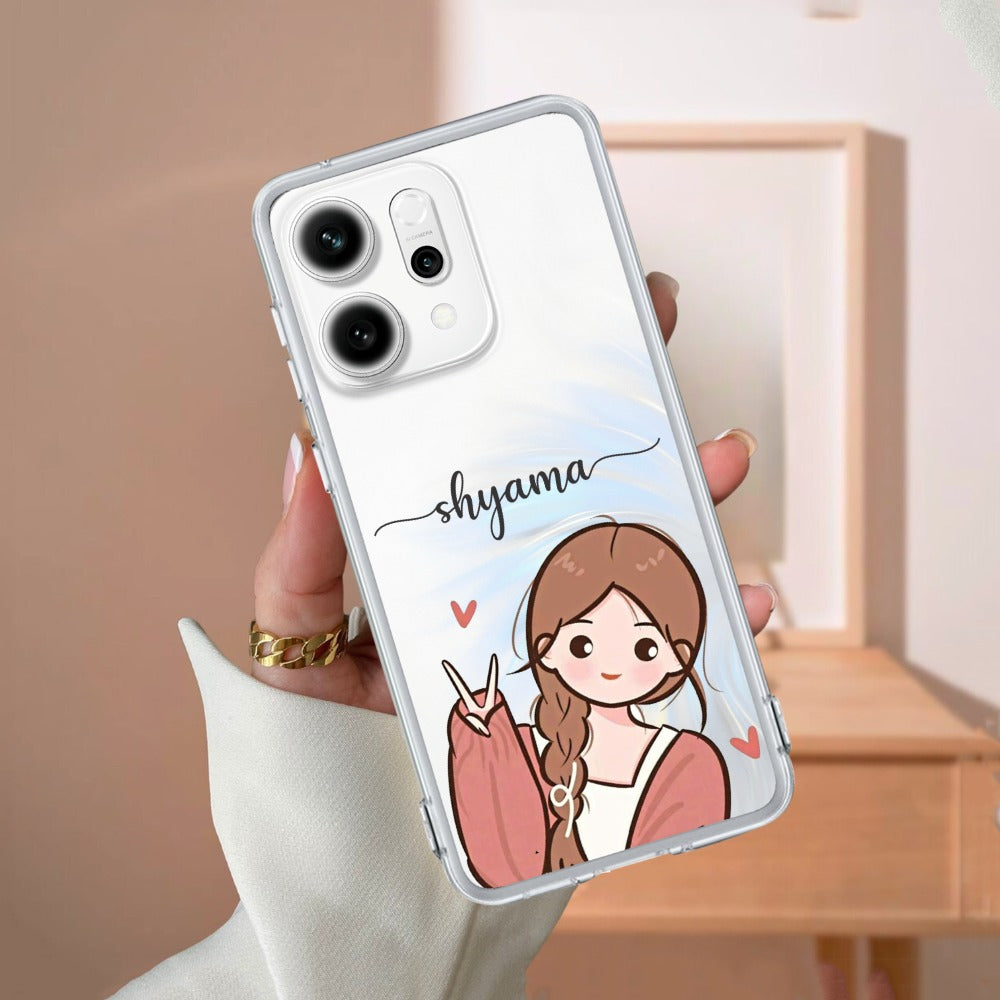 Cute Charm Customize Transparent Silicon Case For Oppo