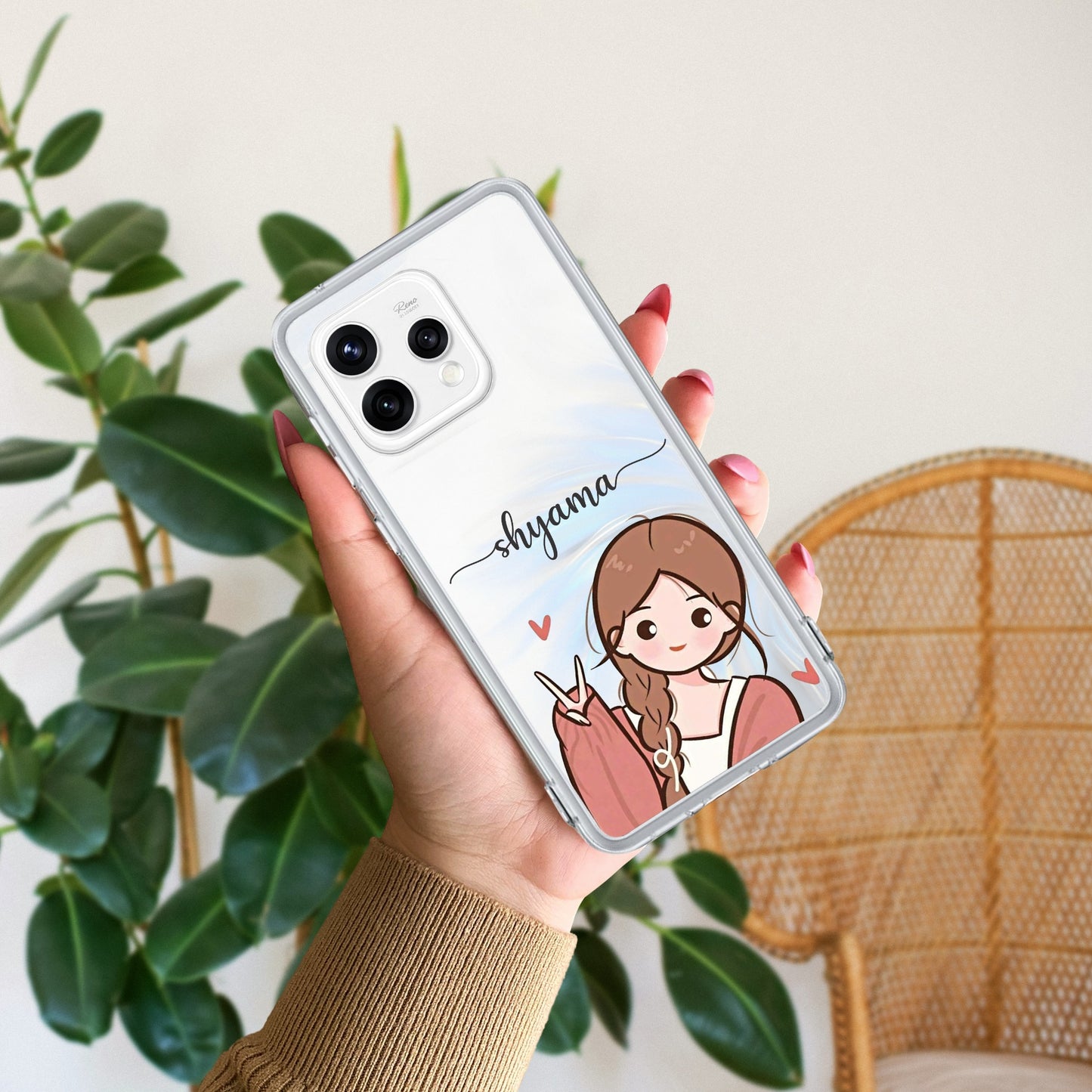 Cute Charm Customize Transparent Silicon Case For Oppo