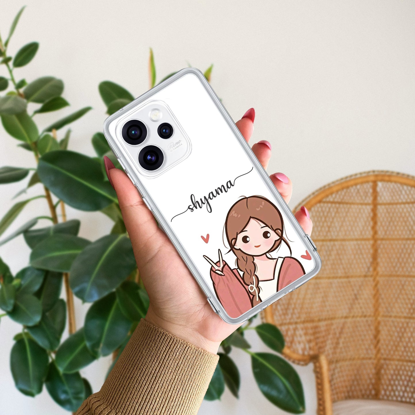Cute Charm Customize Transparent Silicon Case For Oppo