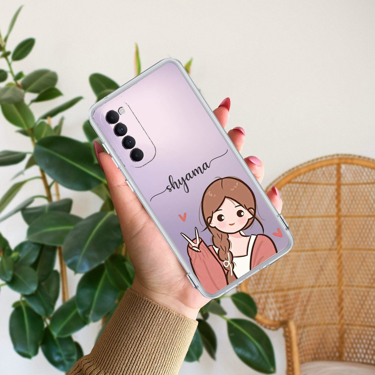 Cute Charm Customize Transparent Silicon Case For Oppo