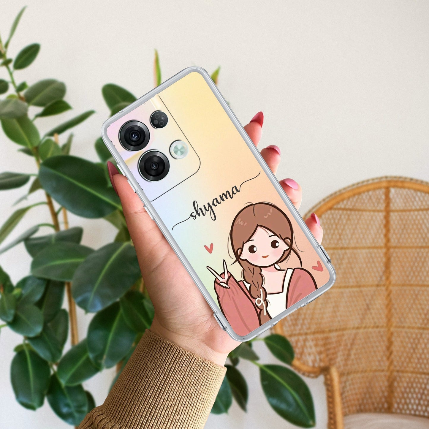 Cute Charm Customize Transparent Silicon Case For Oppo