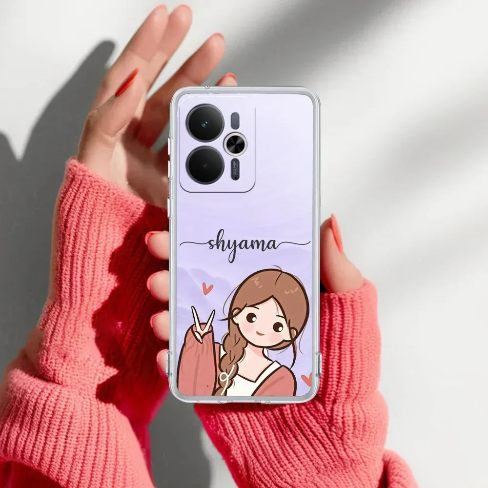 Cute Charm Customize Transparent Silicon Case For Realme C65 5G