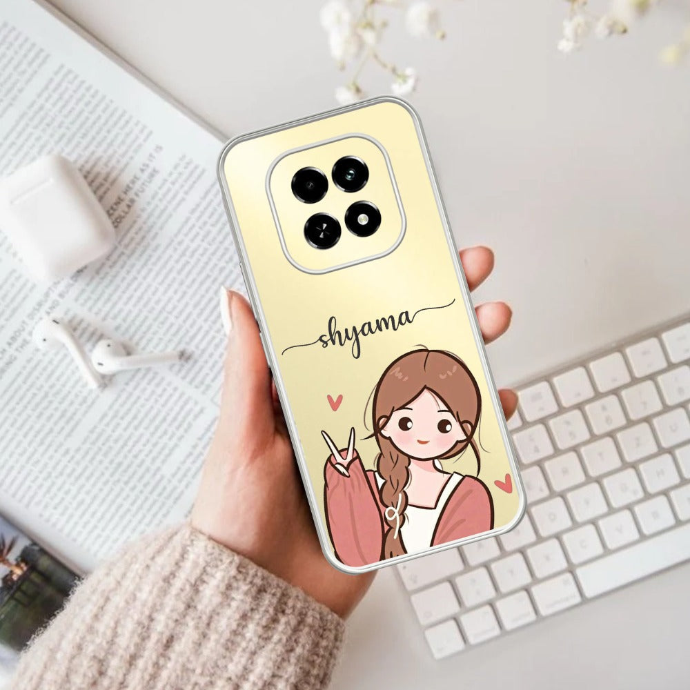 Cute Charm Customize Transparent Silicon Case For Oppo